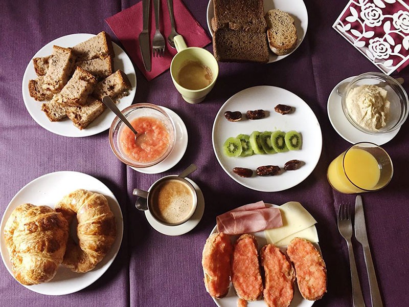 Desayuno casero del retiro