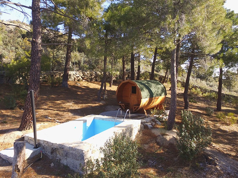 Sauna finlandesa en el bosque